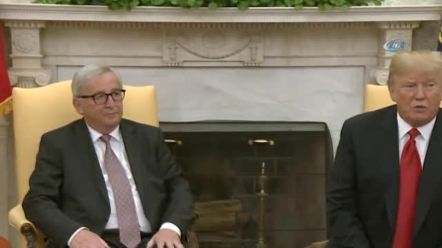ABD Başkanı Trump Avrupa Komisyonu Başkanı Juncker'i Ağırladı