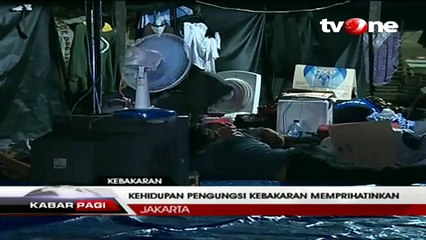 Korban Kebakaran Pademangan Tinggal di Tenda Pengungsian