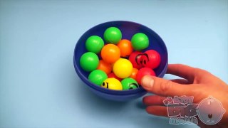 Learn Colours with Smiley Face Rubber Balls! Fun Learning Contest! 2