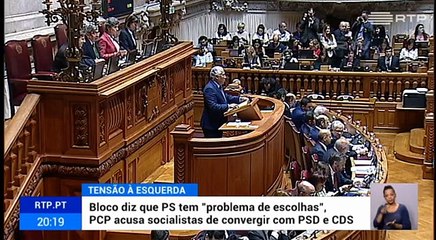 BE e PCP acusam Governo de ter problema com escolhas políticas