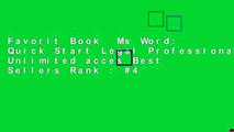 Favorit Book  Ms Word: Quick Start Legal Professionals Unlimited acces Best Sellers Rank : #4
