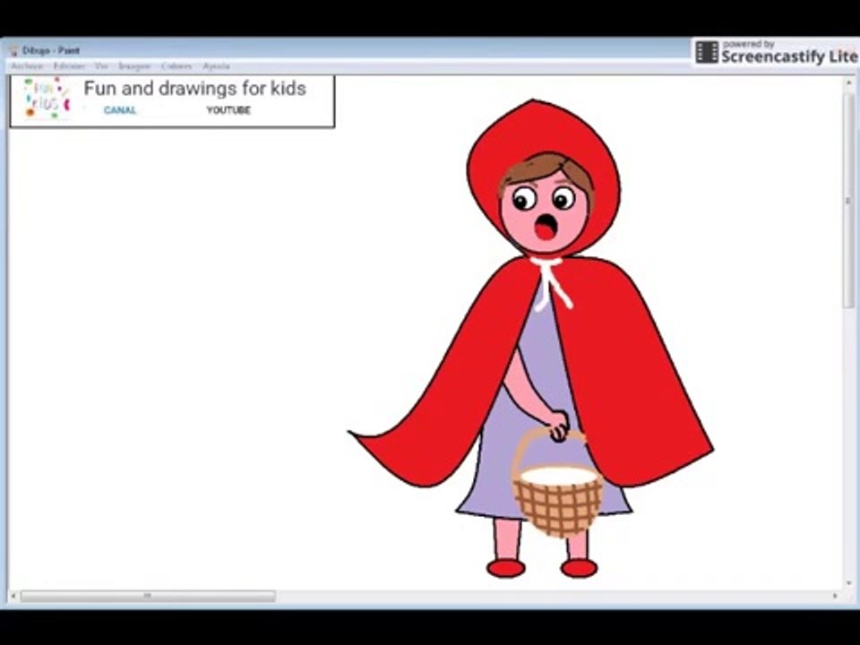 Como dibujar caperucita roja para ninos con cancion infantil