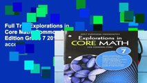 Full Trial Explorations in Core Math: Common Core Student Edition Grade 7 2014 Full access