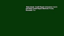 Best ebook  Credit Repair Unleashed: Quick and Easy Credit Repair Methods Finally Revealed  For