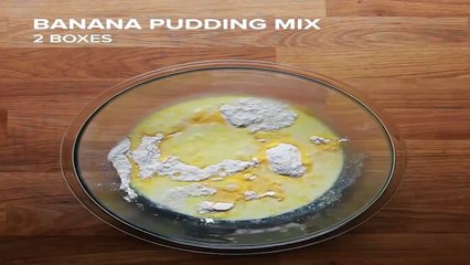 Banana cake puding