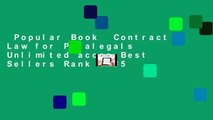 Popular Book  Contract Law for Paralegals Unlimited acces Best Sellers Rank : #5