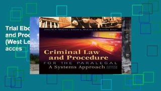 Trial Ebook  Criminal Law and Procedure for the Paralegal (West Legal Studies) Unlimited acces