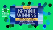 Popular Book  Beyond Winning: Negotiating to Create Value in Deals and Disputes Unlimited acces