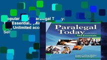 Popular Book  Paralegal Today: The Essentials (Mindtap Course List) Unlimited acces Best Sellers