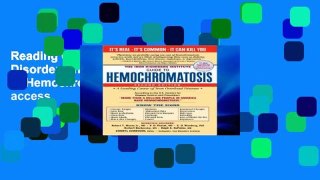 Reading Online The Iron Disorders Institute Guide to Hemochromatosis Full access