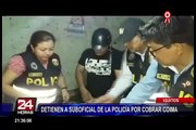 Iquitos: detienen a suboficial PNP por cobrar coima