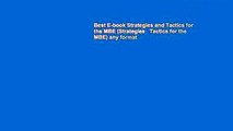Best E-book Strategies and Tactics for the MBE (Strategies   Tactics for the MBE) any format