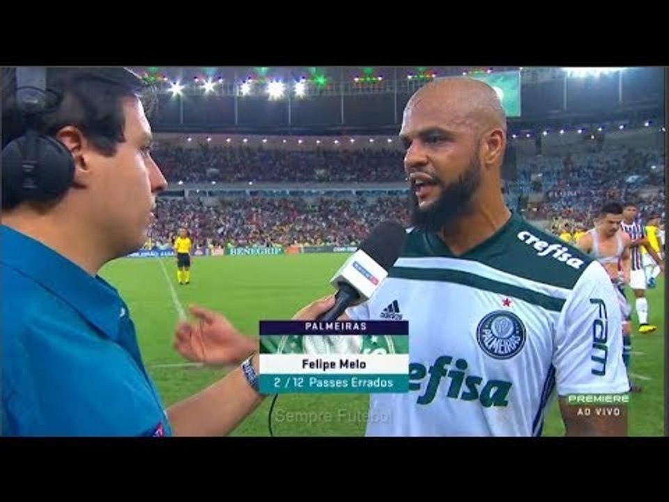 FELIPE MELO FICOU IRADO COM O REPORTER NO JOGO FLUMINENSE X PALMEIRAS