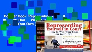 Popular Book  Representing Yourself in Court: How to Win Your Case on Your Own (Self-Counsel