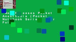 New Releases Pocket Anesthesia (Pocket Notebook Series)  For Full