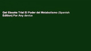 Get Ebooks Trial El Poder del Metabolismo (Spanish Edition) For Any device