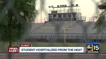 Football player practicing at Gilbert school hospitalized for heat-related illness