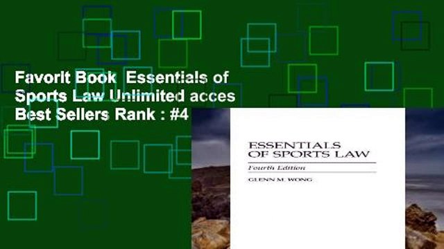 Favorit Book Essentials of Sports Law Unlimited acces Best Sellers Rank : #4