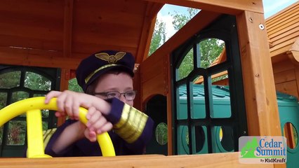 Cedar Summit by KidKraft Kingsbridge Wooden Playset Toy demo