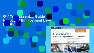 Get Trial Essential Guide to Federal Employment Laws For Kindle