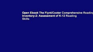 Open Ebook The Flynt/Cooter Comprehensive Reading Inventory-2: Assessment of K-12 Reading Skills