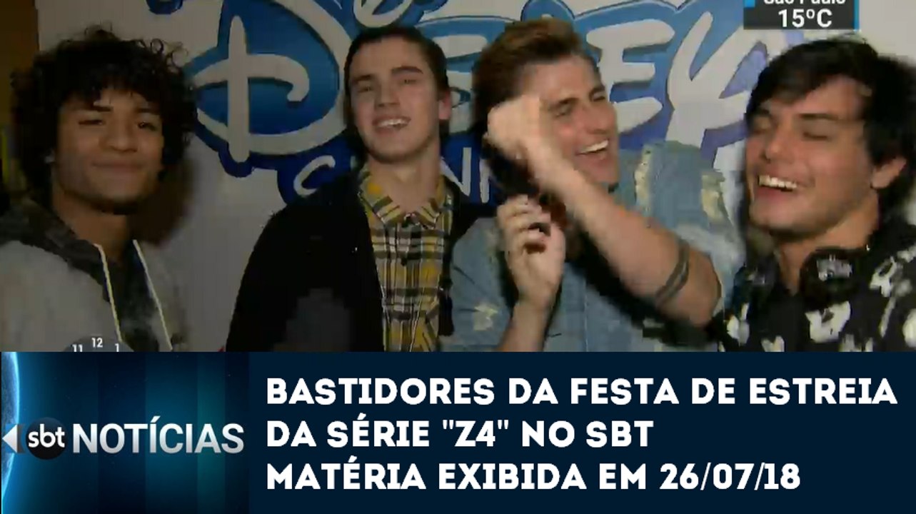 SBT Notícias (26/07/18) - Matéria dos bastidores da festa de estreia da série "Z4" do SBT
