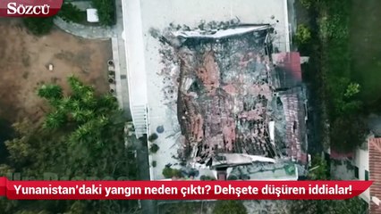 Yunanistan’daki yangının havadan görüntüleri