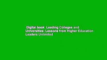 Digital book  Leading Colleges and Universities: Lessons from Higher Education Leaders Unlimited