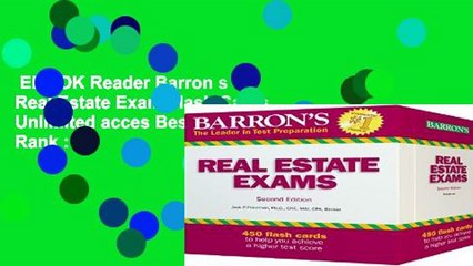 EBOOK Reader Barron s Real Estate Exam Flash Cards Unlimited acces Best Sellers Rank : #4