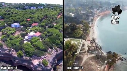 Yunanistan'da yangın felaketinde yaşanan korkunç değişim