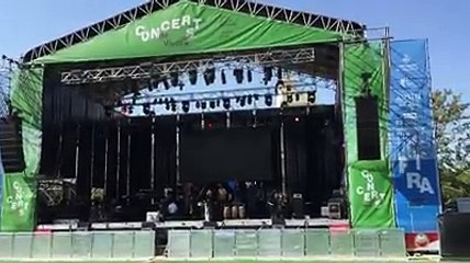 Valencia, 10 de julio, 2018.Prueba de Sonido para show de hoy en Jardines de Viveros“Watch what happens”Gira con Roberto Delgado Salsa Big Band.El 13 de jul