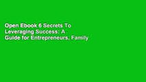 Open Ebook 6 Secrets To Leveraging Success: A Guide for Entrepreneurs, Family Offices, and Their