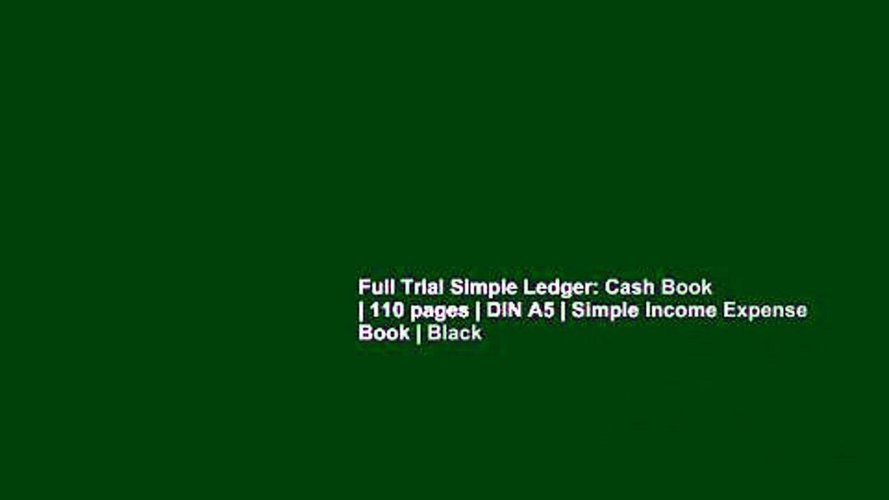 Cash Book110 pagesDIN A5Simple Income Expense Book| Simple Ledger 