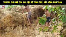 Thú vui tao nhã của hai cậu bé vùng quê bắt sống con trăn