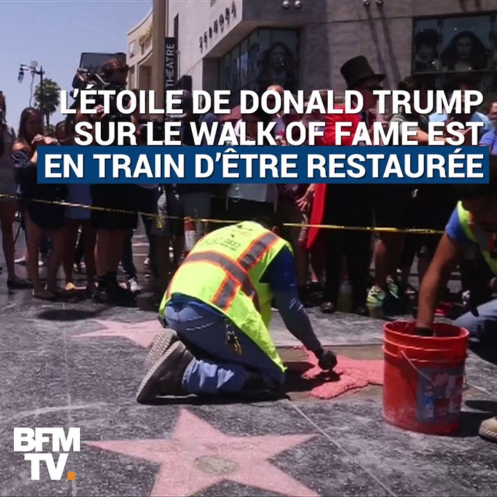 Vandalisée, l’étoile de Trump est en cours de restauration à Hollywood