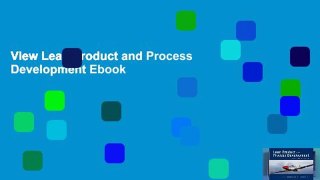 View Lean Product and Process Development Ebook