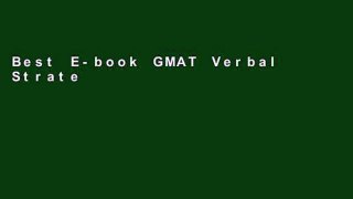Best E-book GMAT Verbal Strategy Guide Set (Manhattan Prep GMAT Strategy Guides) free of charge