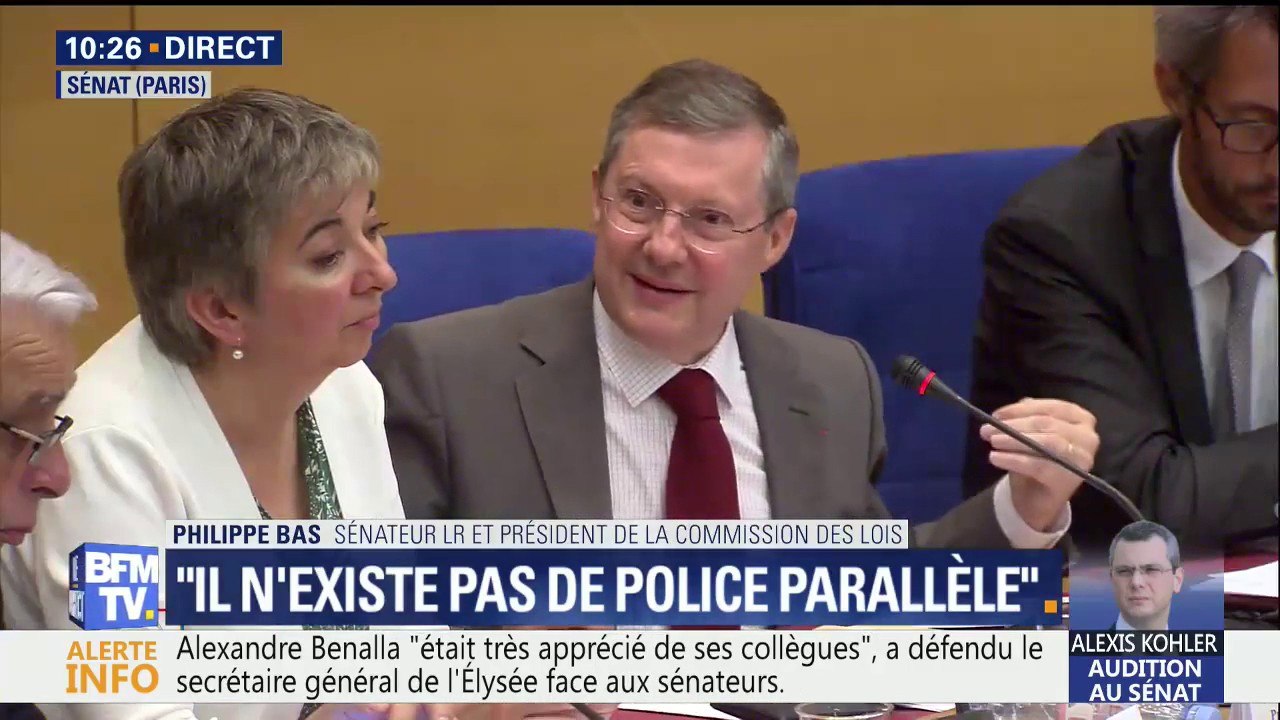 "Le moment est venu pour vous de vérifier des éléments qui ont tous de l'importance..." Le président de la commission d'enquête au Sénat exige de Kohler plus de précisions sur la sanction de Benalla