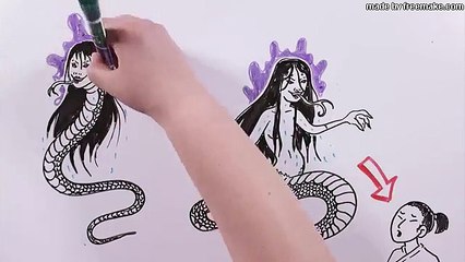 NURE-ONNA LA LEYENDA JAPONESA DE LA MUJER SERPIENTE    Draw My Life