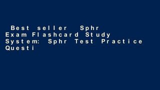 Best seller  Sphr Exam Flashcard Study System: Sphr Test Practice Questions and Review for the