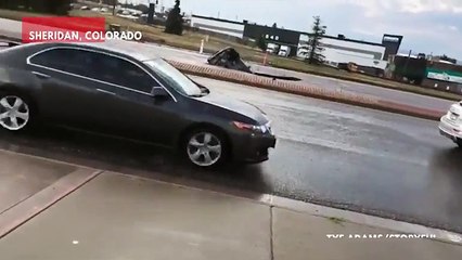 Shocking Moment Sinkhole Swallows Car