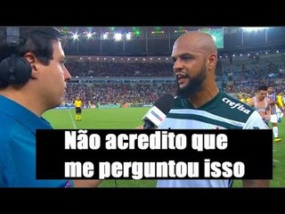 FELIPE MELO FICOU REVOLTADO COM PERGUNTA DO REPORTER NO JOGO FLUMINENSE X PALMEIRAS 25/07/2018
