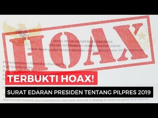 Surat Edaran Presiden Jokowi Terbukti HOAX