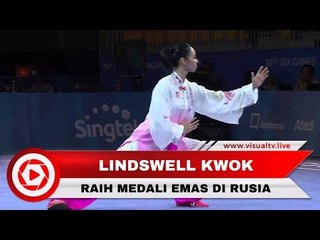 Lindswell Kwok Raih Emas Kejuaraan Dunia Wushu 2017 di Rusia