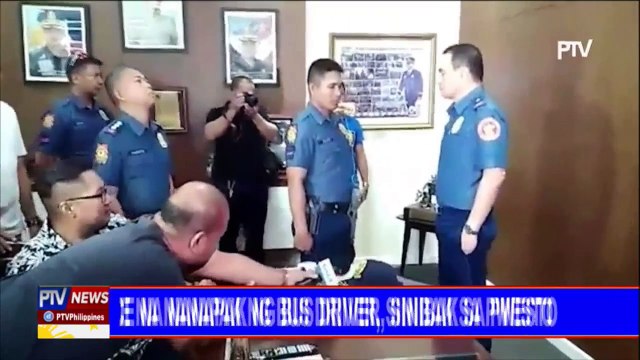 Pulis na nanapak ng bus driver, sinibak sa pwesto