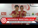 Greysia/Apriyani Jadi Wakil Ketiga Indonesia di Final Indonesia Masters 2018