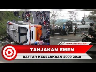 Terkenal Angker dan Rawan Kecelakaan,  Daftar Kecelakaan di Tanjakan Emen 2009-2018
