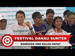 Menteri Susi dan Sandiaga Uno Adu Cepat di Festival Danau Sunter