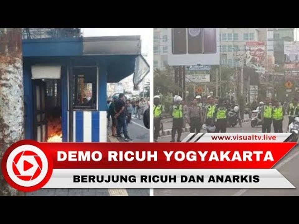 Demo Ratusan Mahasiswa di Yogyakarta Ricuh, Pos Polisi Dilempar Molotov
