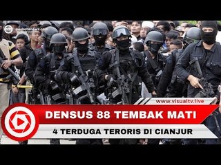 Densus 88 Tembak Mati 4 Terduga Teroris di Cianjur